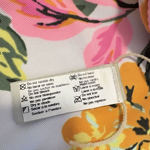 Maaji M STRIPES Floral Kristin Reversible Swimsuit * FLAWED* Seam Repair 1/4 In - Picture 11 of 14